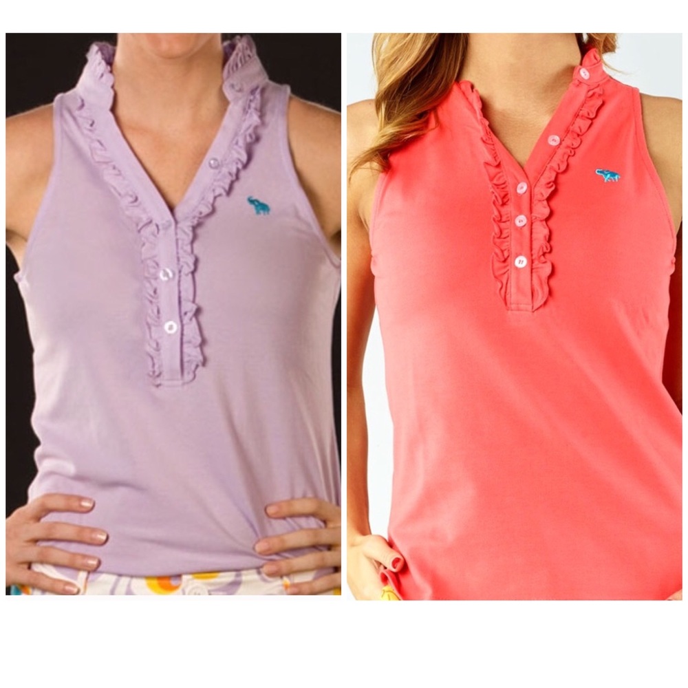Sleeveless Ruffle Neck Polo